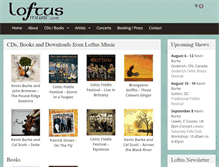 Tablet Screenshot of loftusmusic.com